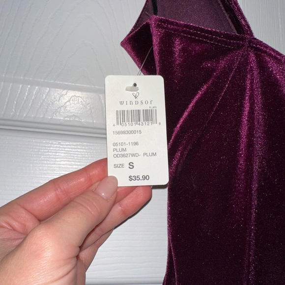Windsor velvet purple mini dress - Picture 4 of 4